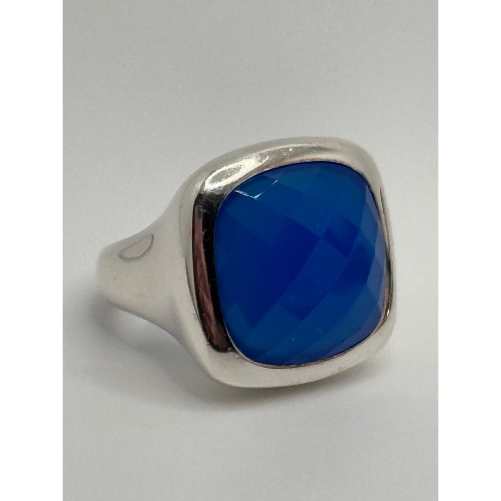 Milor‎ Italy 950 Silver Chalcedony Statement Ring